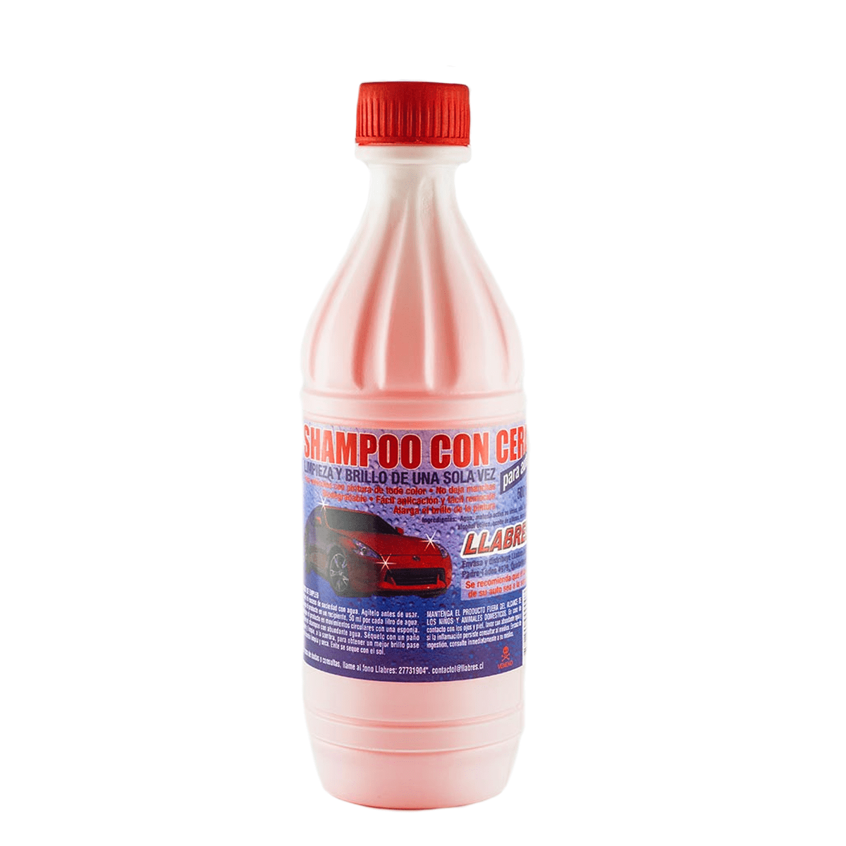 Shampoo de auto con cera 500 cc.