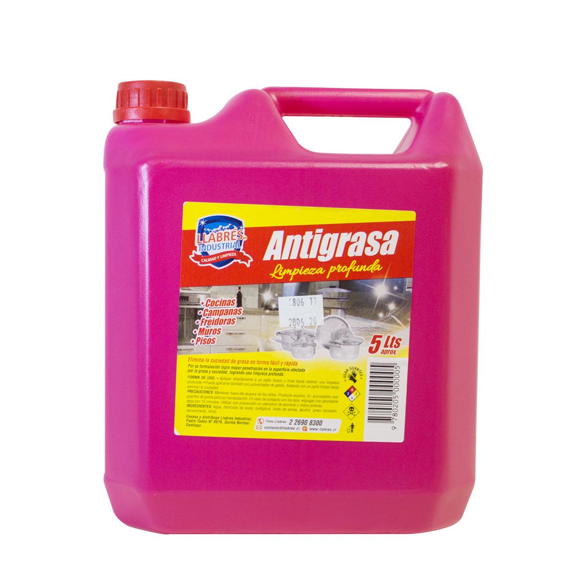 Antigrasa líquido 5 L.