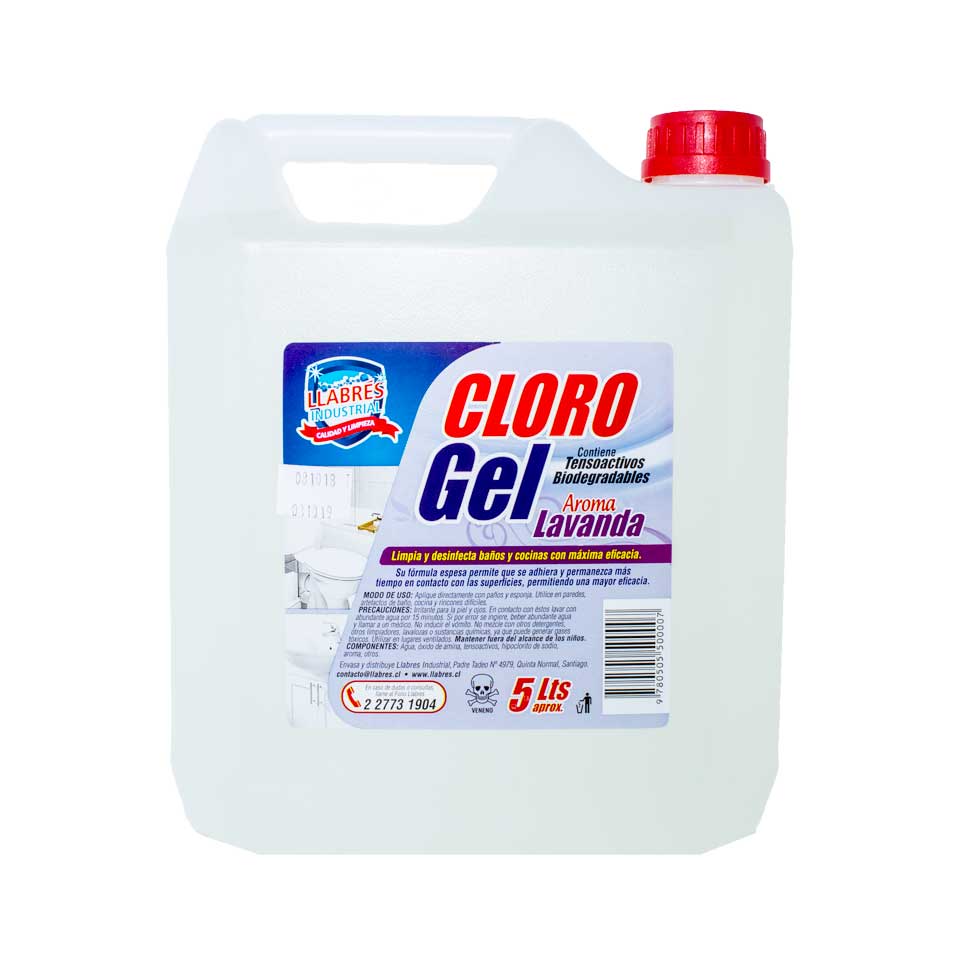 Cloro gel lavanda 5 L.