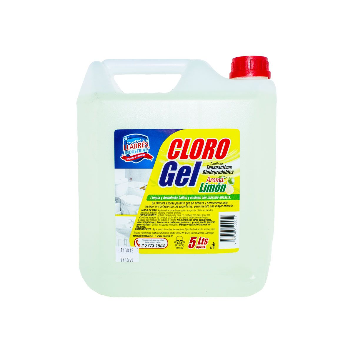 Cloro gel limón 5 L.