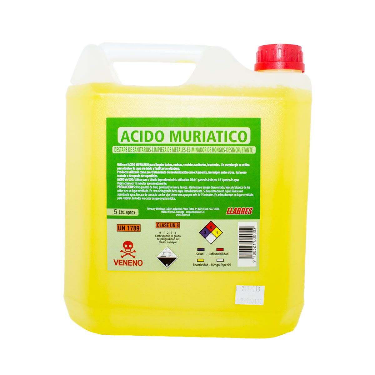 Ácido muriático 5 L.