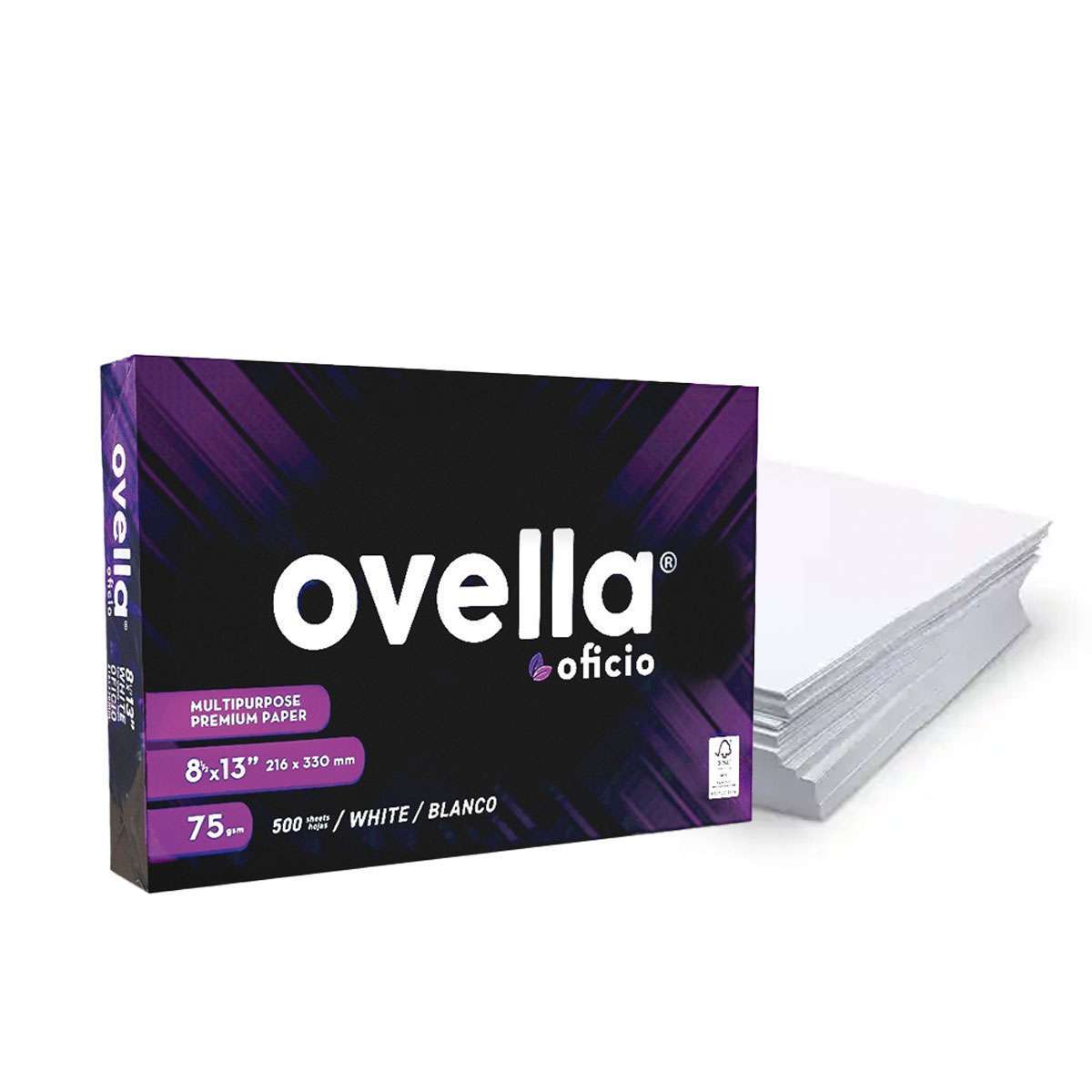 Resma de papel tamaño oficio 500 hojas