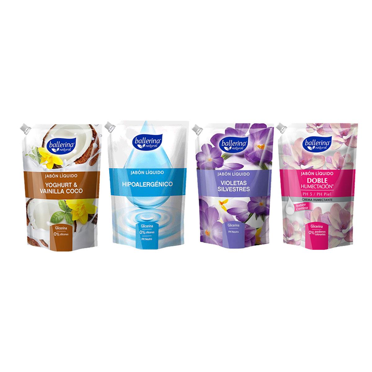 Jabón líquido Ballerina aromas 750ml