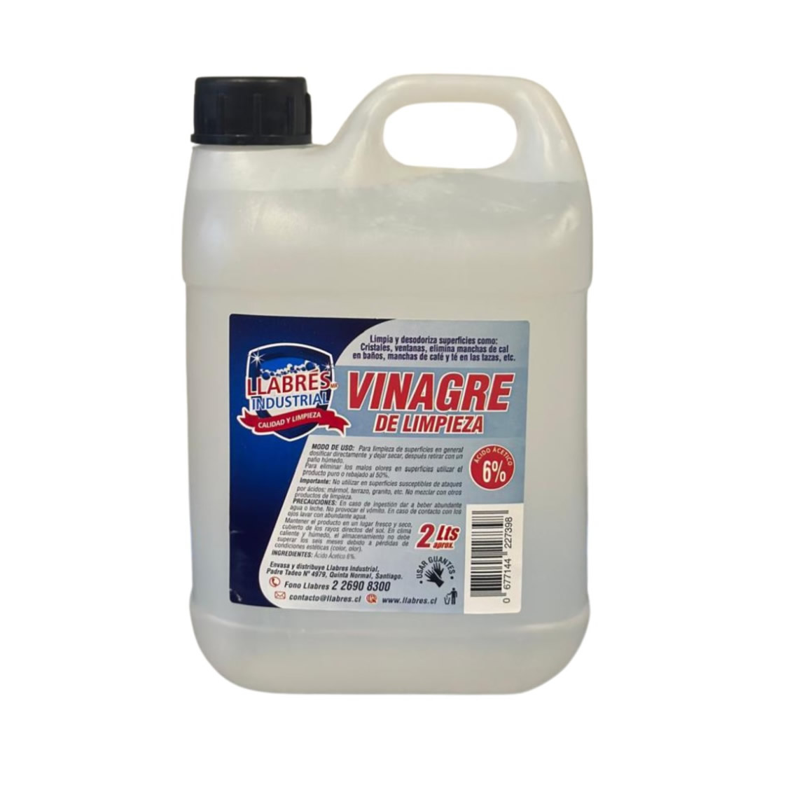 VINAGRE DE LIMPIEZA INDUSTRIAL X 2 LITROS